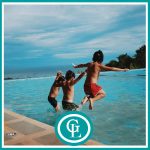 Gafas de bucear en las piscinas